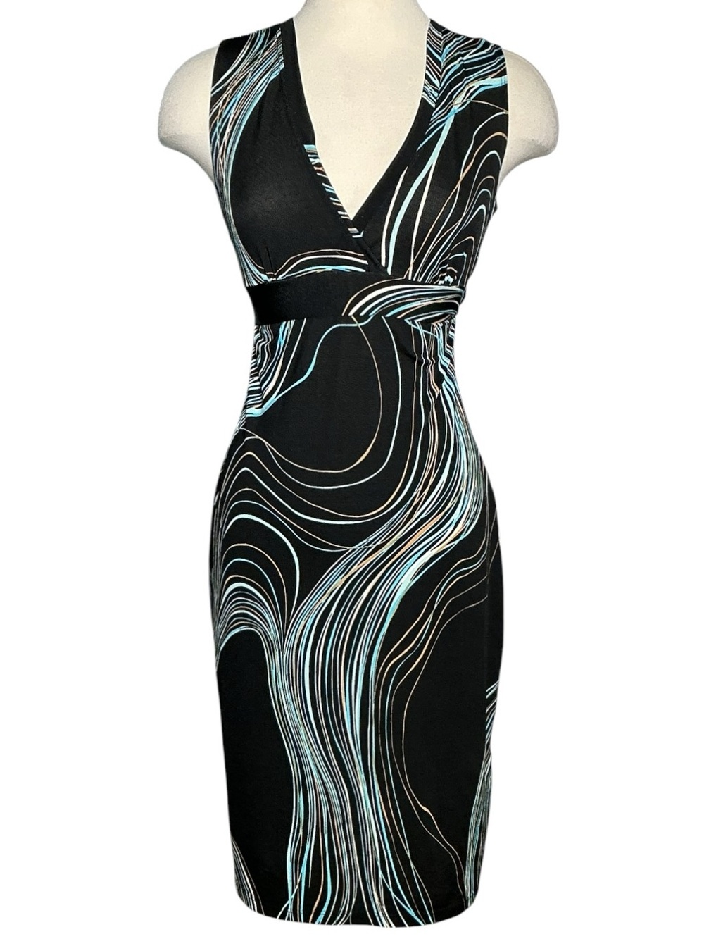 Vintage Y2K Forever 21 Plunge Neck Sleeveless Midi Dress